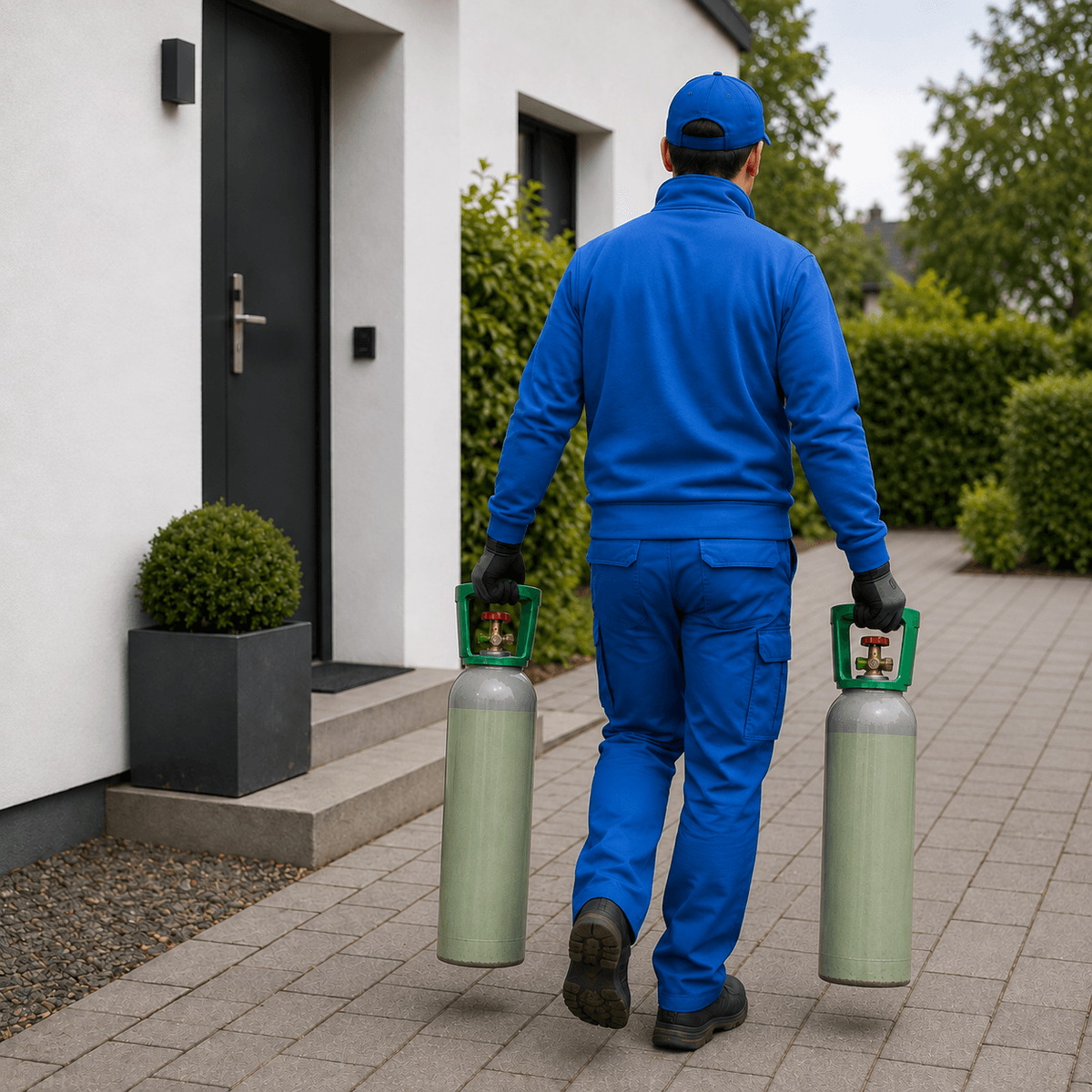 Afhentning af tomme kulsyreflasker